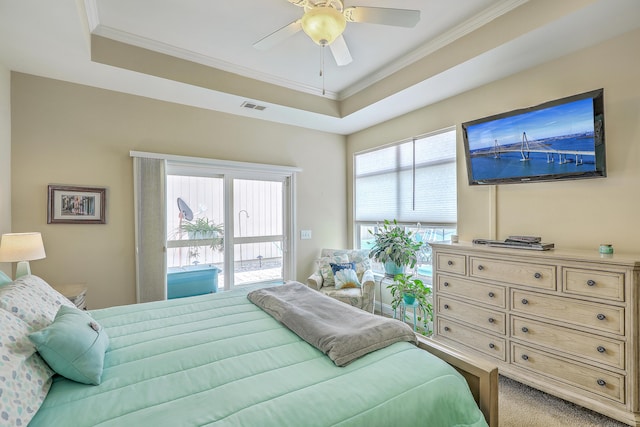 269 Village Stone Cir, Summerville, SC 29483 - bedroom featuring crown molding and ceiling fan