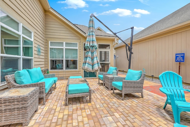 269 Village Stone Cir, Summerville, SC 29483 - view of patio featuring an outdoor living space