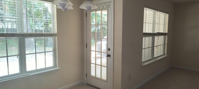 entryway featuring a wealth of natural light