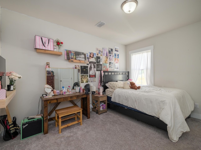 bedroom with carpet floors