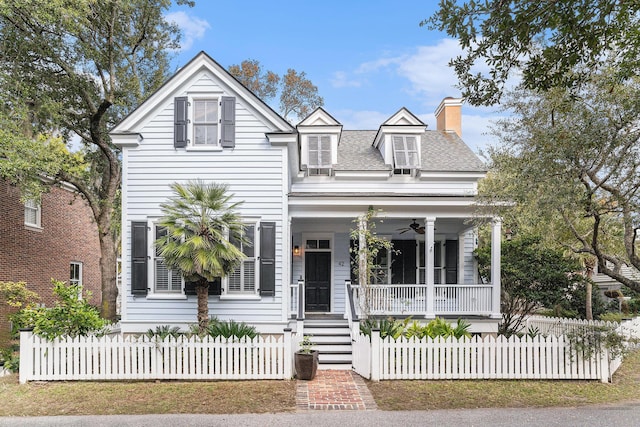 view of front of house with covered porch