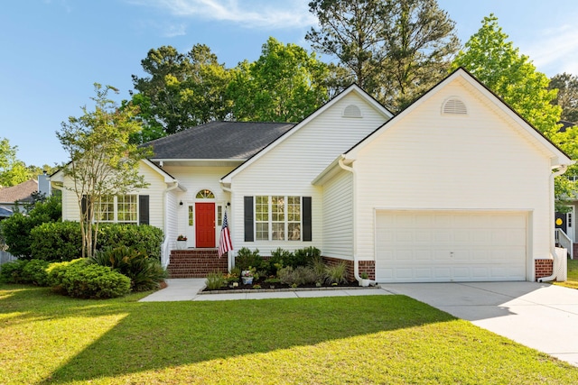 1971 N Smokerise Way, Mount Pleasant, SC 29466 - single story home featuring concrete driveway, brick siding, an attached garage, and a front yard