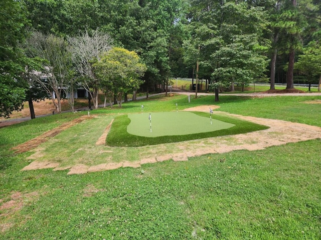 view of community with a lawn