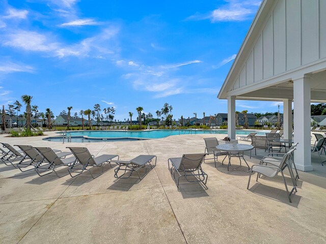 view of pool with a patio