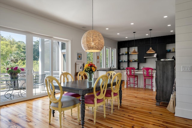 409 W Indian Ave, Folly Beach, SC 29439 - dining room featuring light wood finished floors and recessed lighting