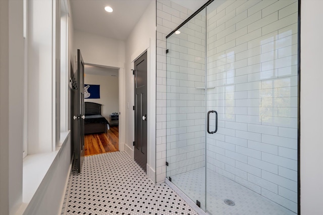 409 W Indian Ave, Folly Beach, SC 29439 - full bathroom with recessed lighting, ensuite bathroom, and a stall shower