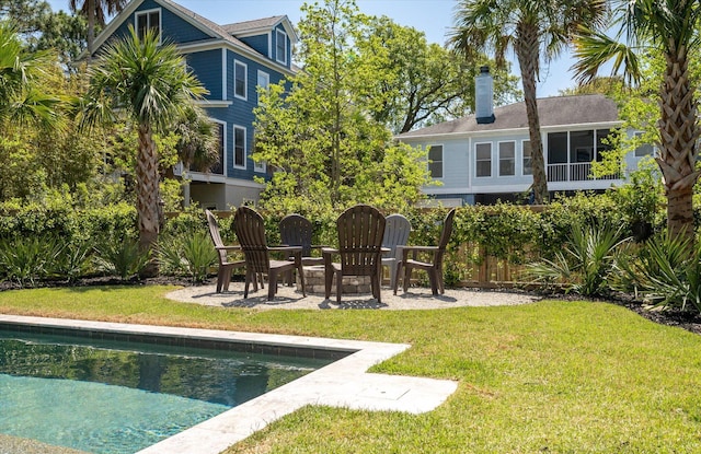 409 W Indian Ave, Folly Beach, SC 29439 - exterior space featuring an outdoor pool, fence, and a patio