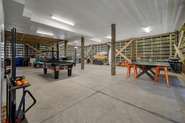 409 W Indian Ave, Folly Beach, SC 29439 - game room featuring concrete floors and billiards