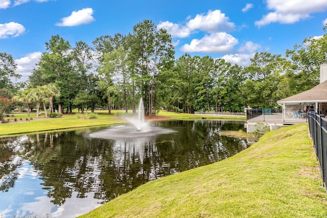 view of water feature