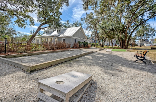 exterior space featuring fence