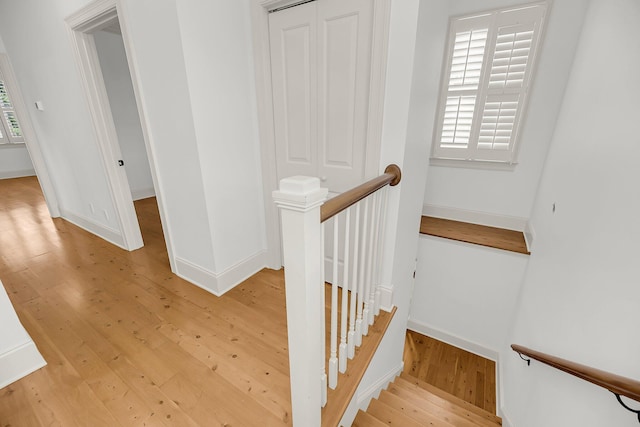 701 Hibbens Grant Blvd, Mount Pleasant, SC 29464 - staircase featuring wood-type flooring and baseboards