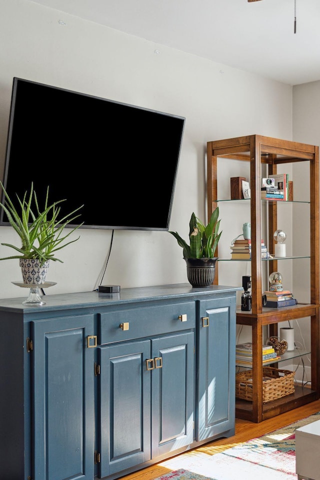 interior details featuring hardwood / wood-style flooring