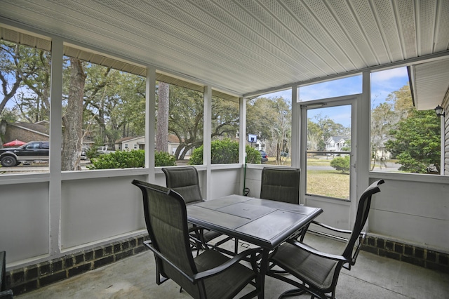 view of sunroom