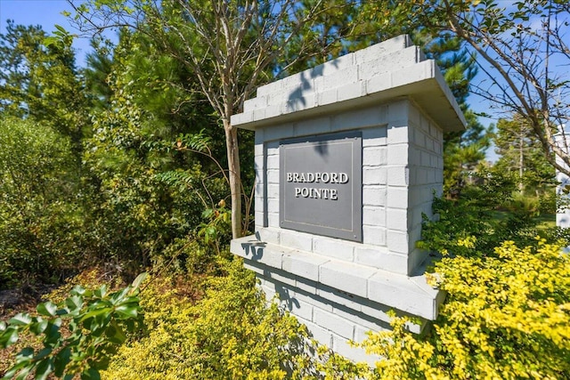 view of community sign