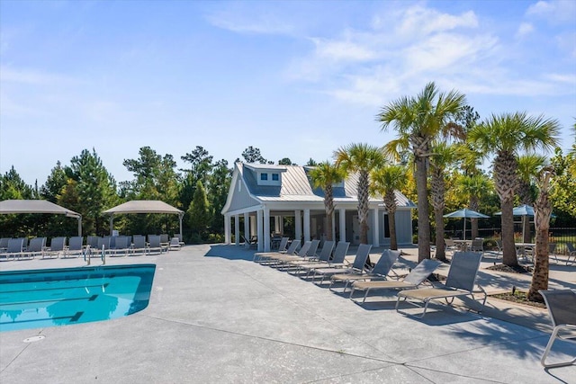 view of pool with a patio area