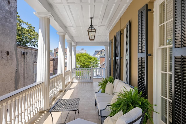 balcony with a porch