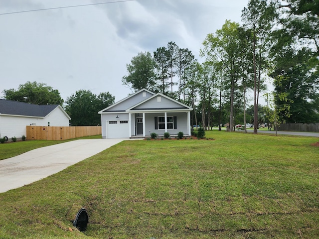 1207 Albert Storm Ave, Moncks Corner, SC 29461 - ranch-style house with concrete driveway, a garage, and covered porch