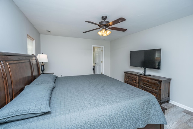 5128 Thornton Dr, Summerville, SC 29485 - bedroom with wood finished floors, baseboards, and a ceiling fan