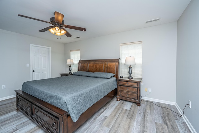 5128 Thornton Dr, Summerville, SC 29485 - bedroom featuring wood finished floors, baseboards, and a ceiling fan