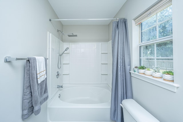 5128 Thornton Dr, Summerville, SC 29485 - full bathroom with shower / bath combination with curtain and toilet