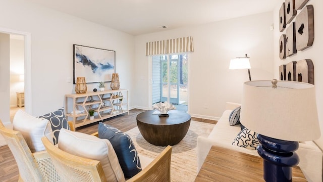 326 Watersglen Dr, Summerville, SC 29486 - living area with wood finished floors and baseboards
