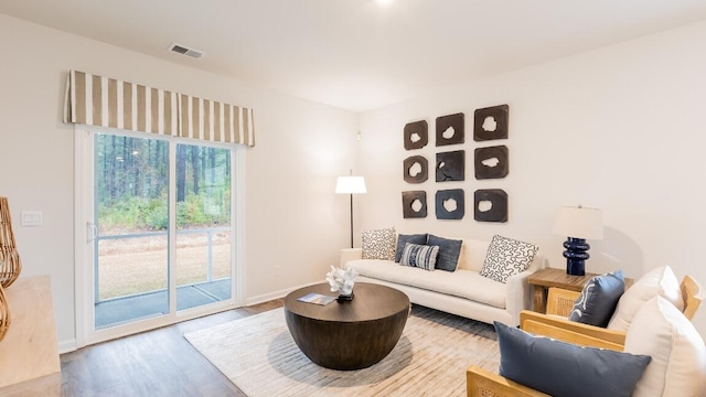 326 Watersglen Dr, Summerville, SC 29486 - living room with wood finished floors and baseboards