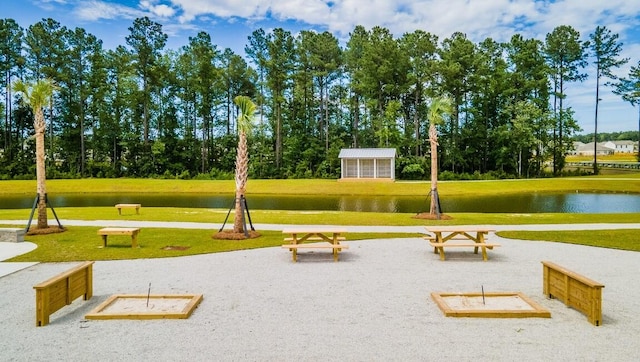 326 Watersglen Dr, Summerville, SC 29486 - view of home's community with a water view and a lawn