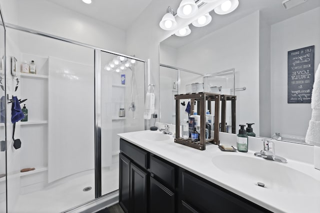 192 Buchanan Cir, Goose Creek, SC 29445 - bathroom with a stall shower and double vanity