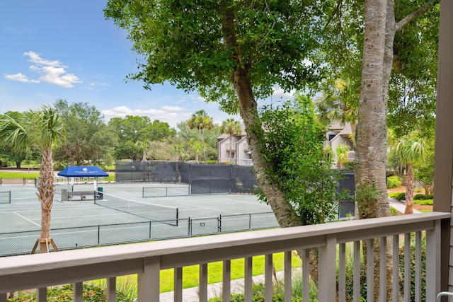 view of tennis court