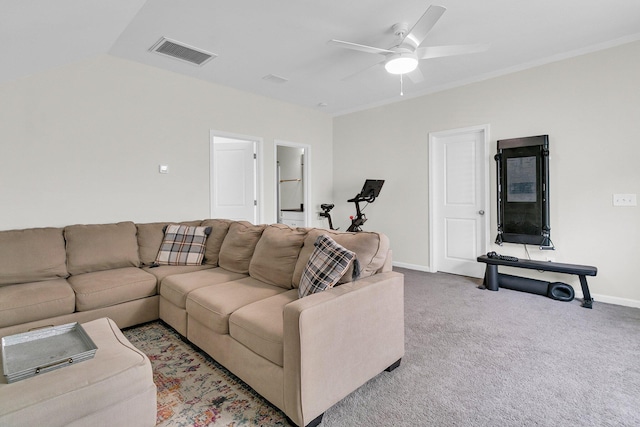 3789 Tupelo Branch Row, Mount Pleasant, SC 29429 - living room with a ceiling fan and light carpet