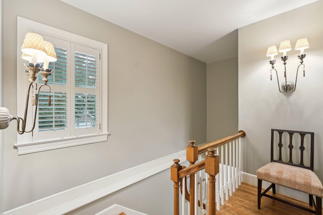 interior space with hardwood / wood-style flooring