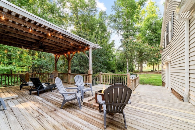 view of wooden deck