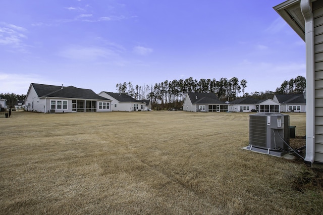 view of yard with cooling unit