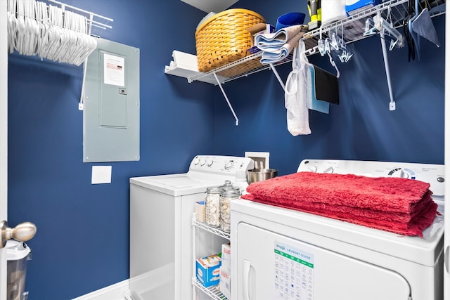 3203 Moonlight Dr, Charleston, SC 29414 - laundry area with electric panel and independent washer and dryer