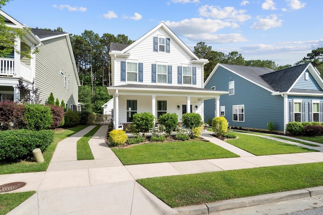 3203 Moonlight Dr, Charleston, SC 29414 - view of front of property featuring covered porch and a front yard
