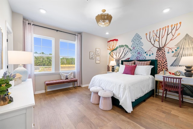 bedroom featuring hardwood / wood-style floors