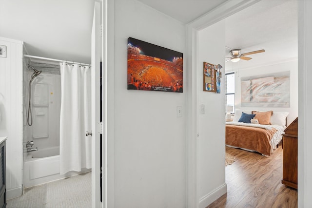 interior space featuring light wood-type flooring