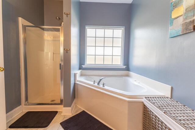 full bathroom featuring shower / bath combo with shower curtain, tile patterned floors, toilet, and vanity