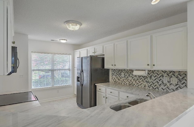 159 Townsend Way, Summerville, SC 29483 - kitchen featuring black appliances, light countertops, white cabinetry, and a textured ceiling
