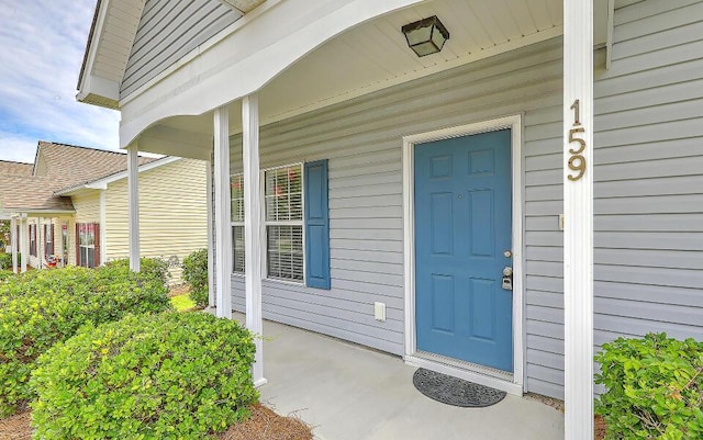 159 Townsend Way, Summerville, SC 29483 - doorway to property with a porch