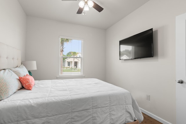 215 Cypress Plantation Rd, Moncks Corner, SC 29461 - bedroom featuring wood finished floors, baseboards, and a ceiling fan