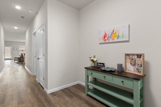 215 Cypress Plantation Rd, Moncks Corner, SC 29461 - corridor featuring wood finished floors, baseboards, and recessed lighting
