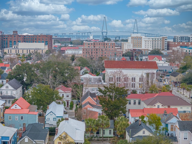 birds eye view of property featuring a view of city