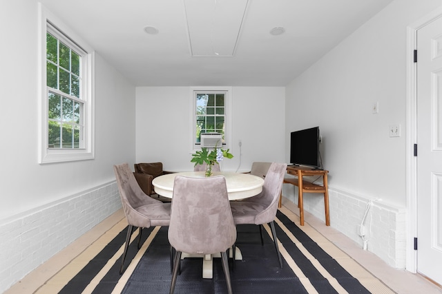 1514 Village Sq, Mount Pleasant, SC 29464 - dining area featuring attic access and wainscoting