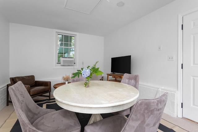 1514 Village Sq, Mount Pleasant, SC 29464 - dining area featuring wainscoting and cooling unit