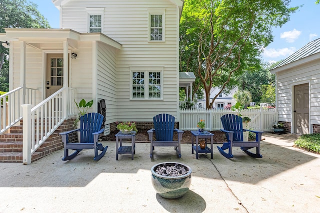 1514 Village Sq, Mount Pleasant, SC 29464 - view of patio featuring fence