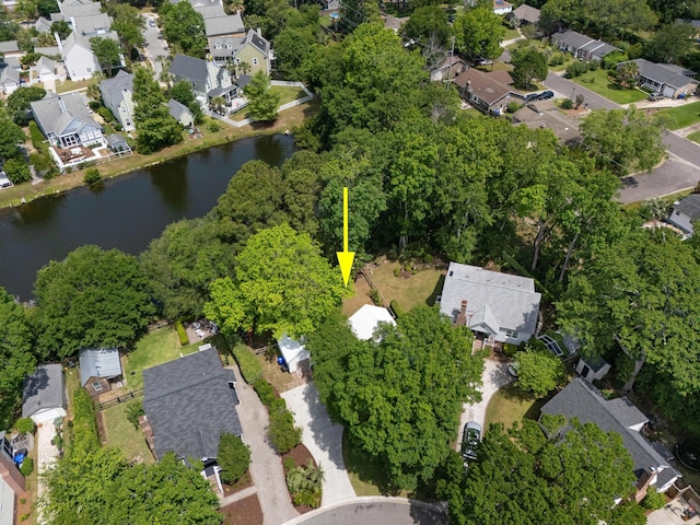 1514 Village Sq, Mount Pleasant, SC 29464 - aerial view of property's location featuring nearby suburban area and a large body of water