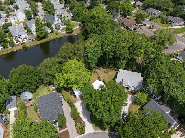 1514 Village Sq, Mount Pleasant, SC 29464 - aerial view of property and surrounding area featuring nearby suburban area and a large body of water