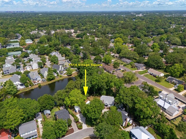 1514 Village Sq, Mount Pleasant, SC 29464 - aerial perspective of suburban area with a nearby body of water