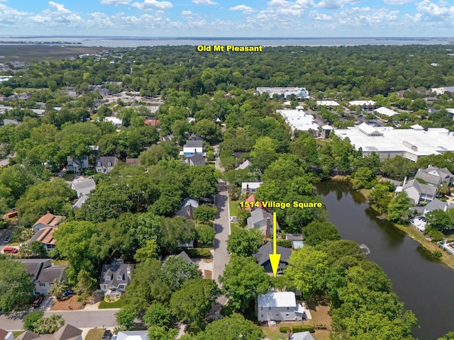 1514 Village Sq, Mount Pleasant, SC 29464 - aerial view of residential area with a nearby body of water